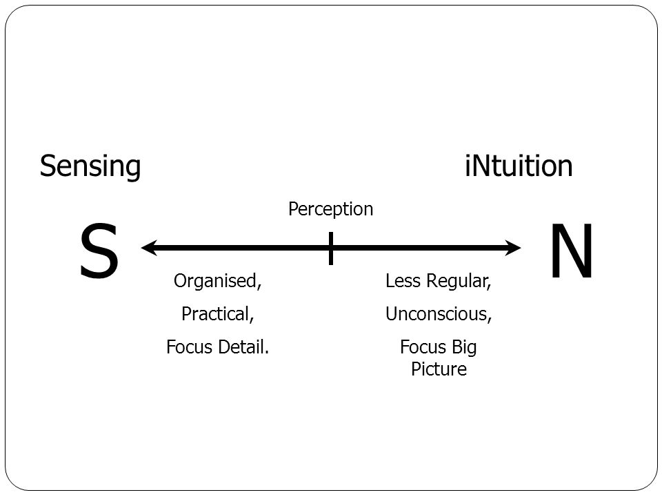 Sensing vs intuition myers briggs